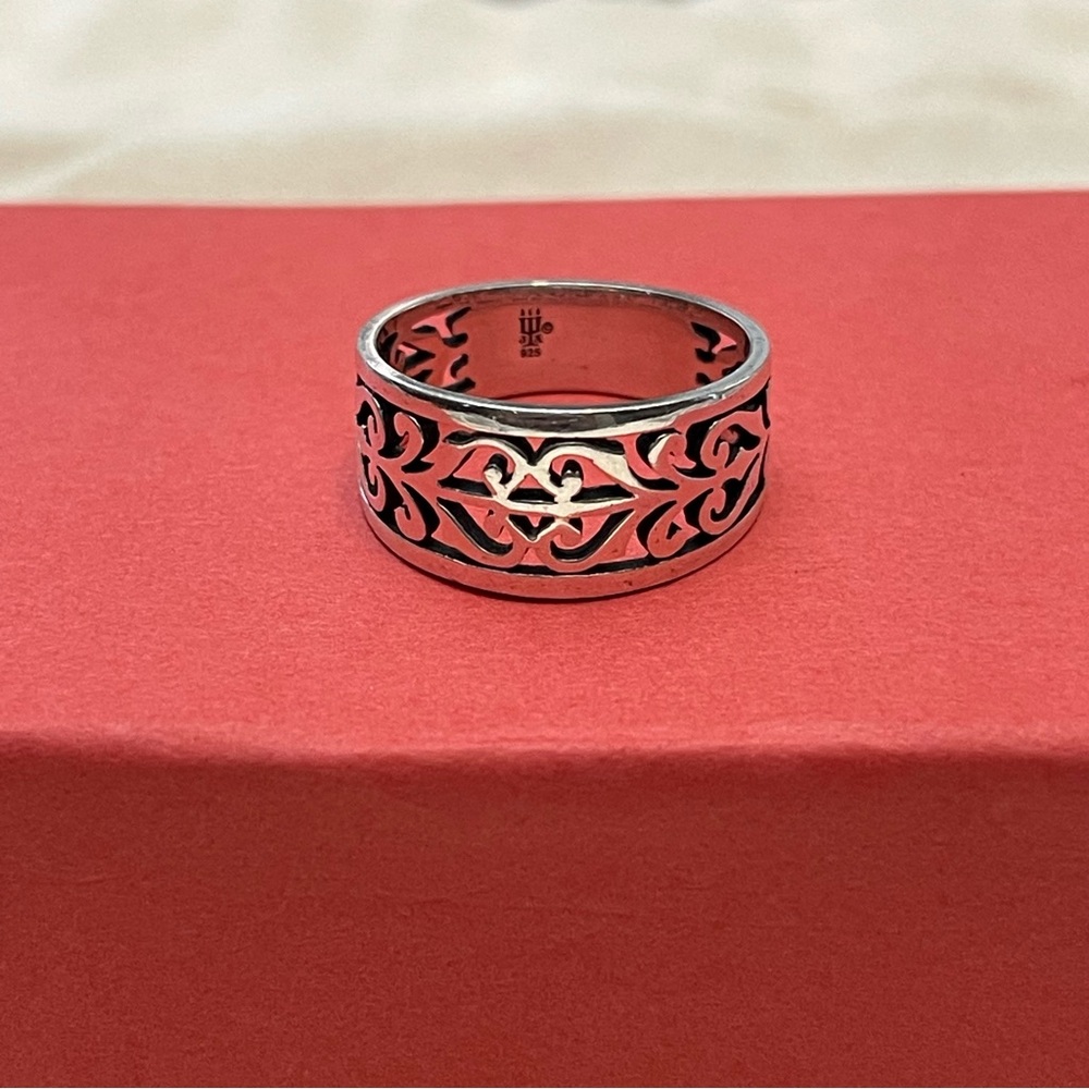 James Avery Silver Heart Motif Ring